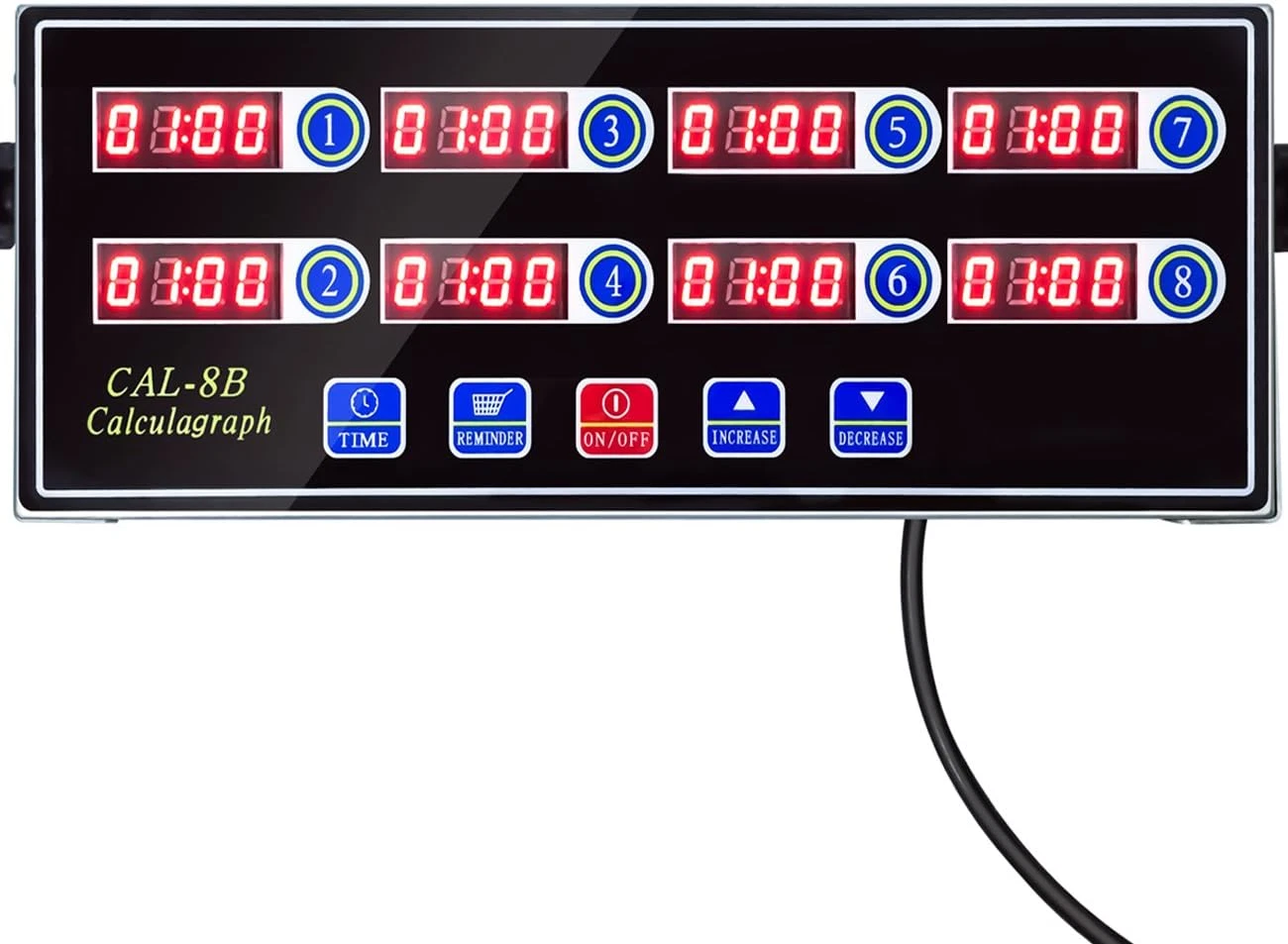 Commercial 8 Channel Kitchen Timer Digital Restaurant Timers Professional Loud
