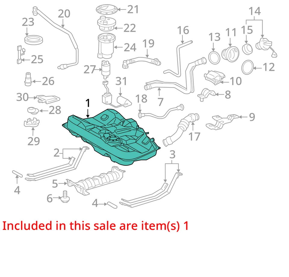 Fuel Tank Fits 05-12 AVALON 567952 - Image 3 of 4