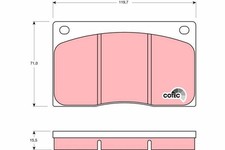 TRW Bremsbelagsatz, Scheibenbremse GDB585 für DAIMLER JAGUAR
