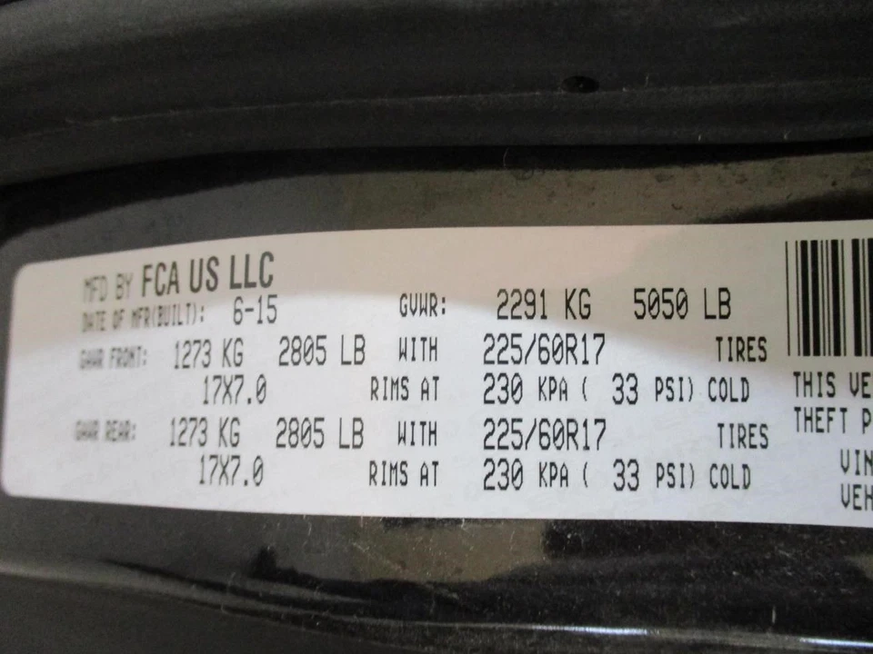 Jeep Cherokee 2015 Front|Lower|Left Left Airbag 68102343AF 4280 Foto 4 de 4