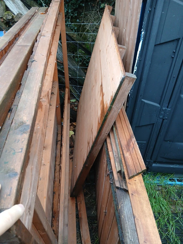 Second Hand Shed. Weathered. Tigerflex Shiplap Apex Windowless Shed - Image 2 of 4