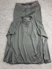Patagonia Capilene Midweight Base Layer Set Mens L Top M Pants Gray Thermal