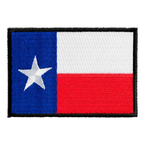 Texas State Flag Black Border Patch, 50 State Flag Patches - Picture 4 of 5