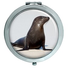 العطور — Sea Lion Compact Mirror فضي 68mm Resin & Chrome UK