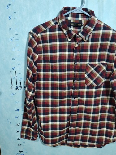 United By Blue Mens Red Plaid Long-Sleeve Button-Down Flannel Shirt Size M - Picture 5 of 11
