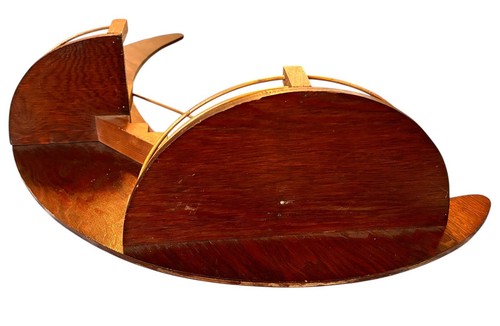 1950s HANDCRAFTED WOOD "STAIRWAY TO THE STARS" COLLECTIBLE FOLK ART MOON (101) - Picture 4 of 5