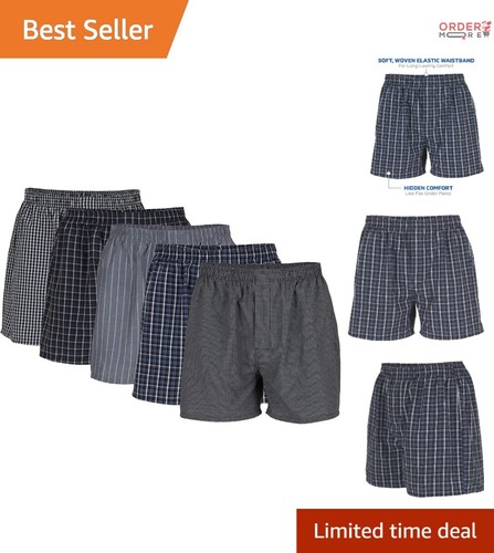 Men's Boxers Cotton Multipack Soft Breathable Moisture-Wicking Everyday Comfort
