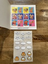 Garfield Vtg Stickers Collectable Birthday Surprise Book With Stickers  1978