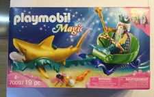 Playmobil,KING OF THE SEA WITH SHARK CARRAIGE,NEW IN BOX
