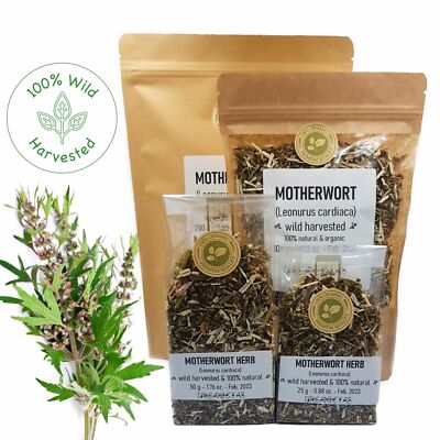 Bio MUTTERKRAUT KRÄUTER getrocknet Leonurus Herz Wild geerntet Kräutertee Premium