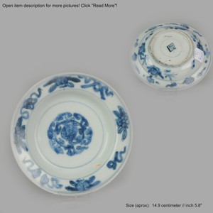 Antique Chinese 16c Domestic Market Jiajing or Wanli Porcelain China Plate Ming