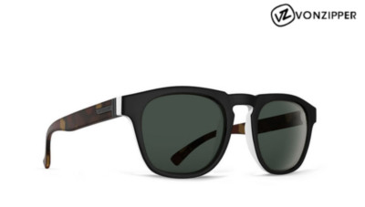 VonZipper Banner Rectangular Black White Tortoise/Vintage Gray Sunglasses