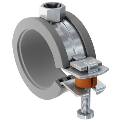 fischer Kunststoffrohrschelle FKS Gelenkrohrschelle Schalldämmeinlage 15-63 mm