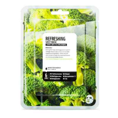 Farm Skin Superfood Salad Facial Sheet Mask - Broccoli - 5pcs
