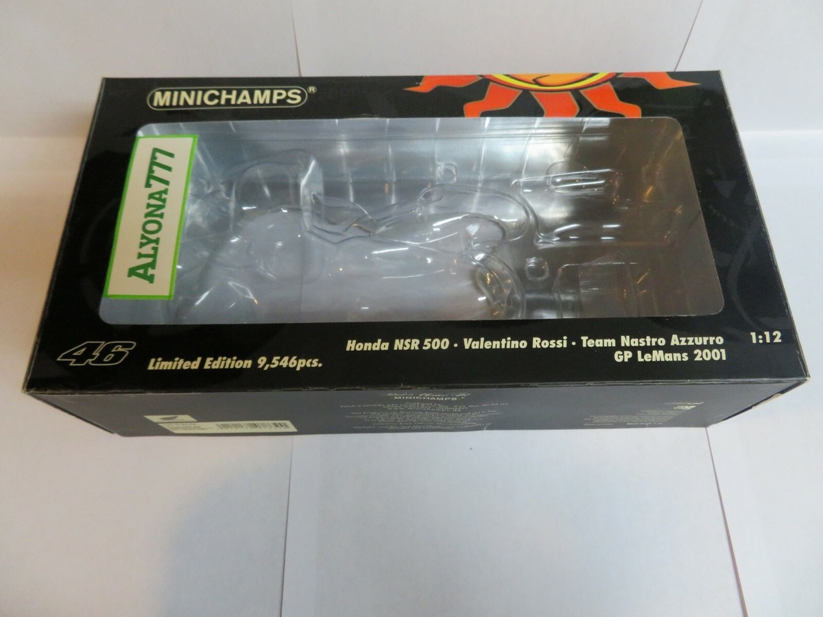 MINICHAMPS 1/12 HONDA NSR 500 #46 Valentino Rossi 2001 Moto MINICHAMPS 1/12 HONDA NSR 500 #46 Valentino Rossi 2001 Moto