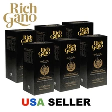 6 boxes Rich Gano Gold Black Coffee Premium Gourmet Reishi Mushroom Ganoderma
