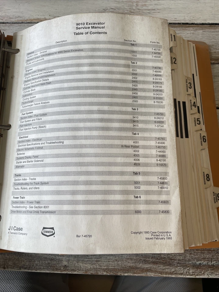 CASE 9010 Excavator Repair Shop Service Manual book overhaul owner Shop Guide - Image 2 of 4