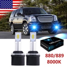 Ice Blue For Gmc Yukon Denali 2000-2006 - 2pc 880 Led Fog Lights Bulbs 8000k
