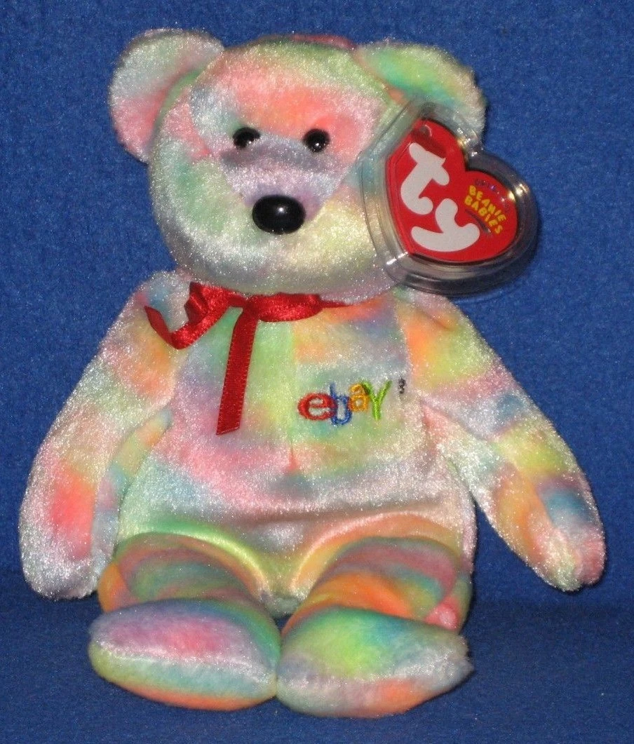TY BIDDER the EBAY BEAR BEANIE BABY MINT with MINT TAGS