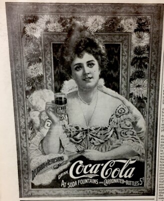 1904 Coca Cola Rare 1st Hilda Clark AD -1904- Full Page 11 X 14