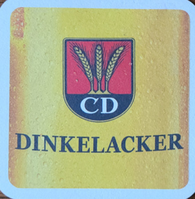 Neuer Bierdeckel Brauerei Dinkelacker aus Stuttgart