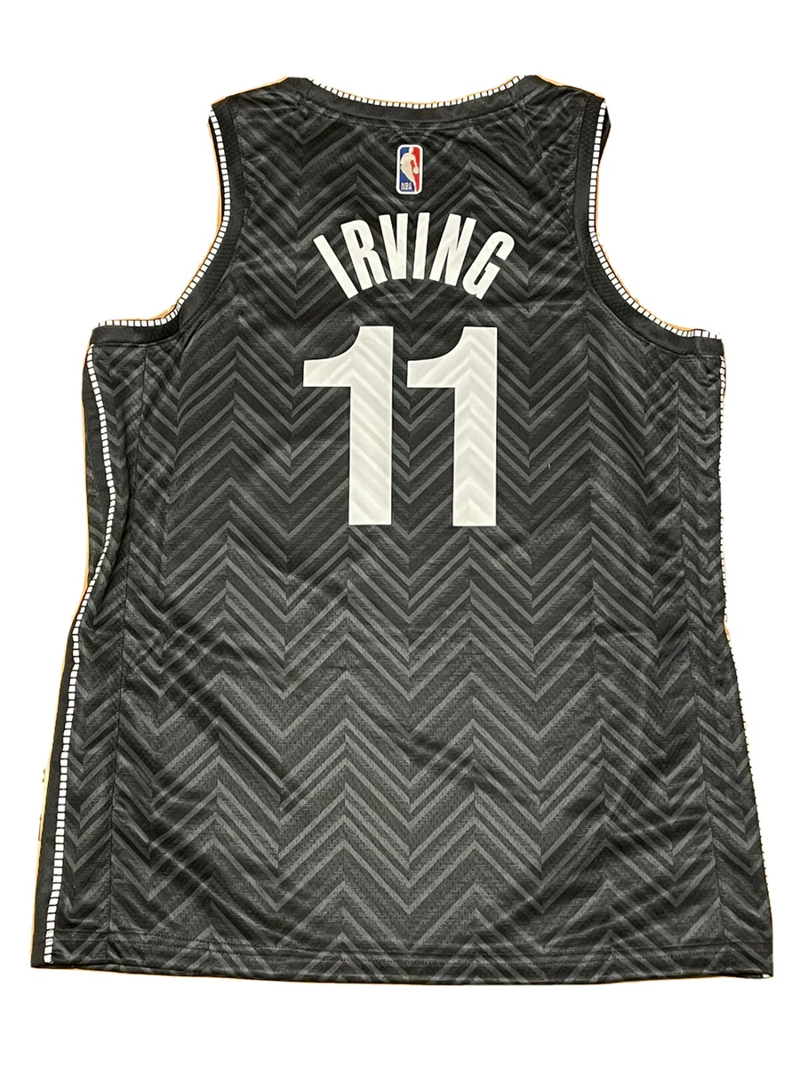 Handboek Verplicht dak Nike NBA Brooklyn Nets Kyrie Irving Earned Edition Swingman Jersey Black  Size L | eBay