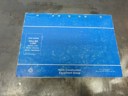 Volvo BM L120C Wheel Loader Parts Catalog Manual 634 6697766 - Picture 12 of 12