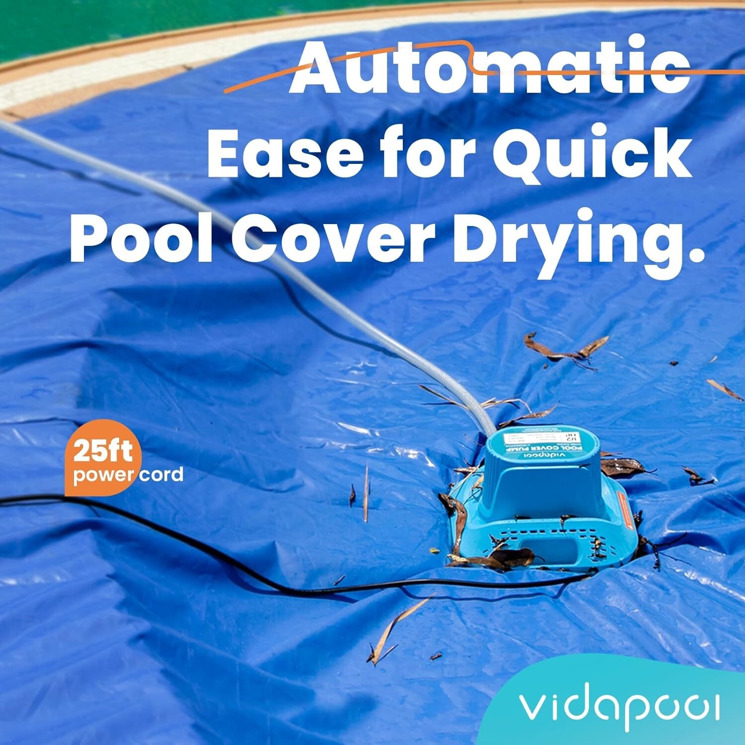 Vidapool 1/2 HP Pool Cover Pump Automatic On Off, Submersible Sump Pump