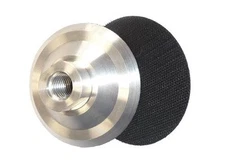 5-Inch Aluminum Backer Pad/Hook and Loop Backing Plate Holder with Arbor 5/8"-11