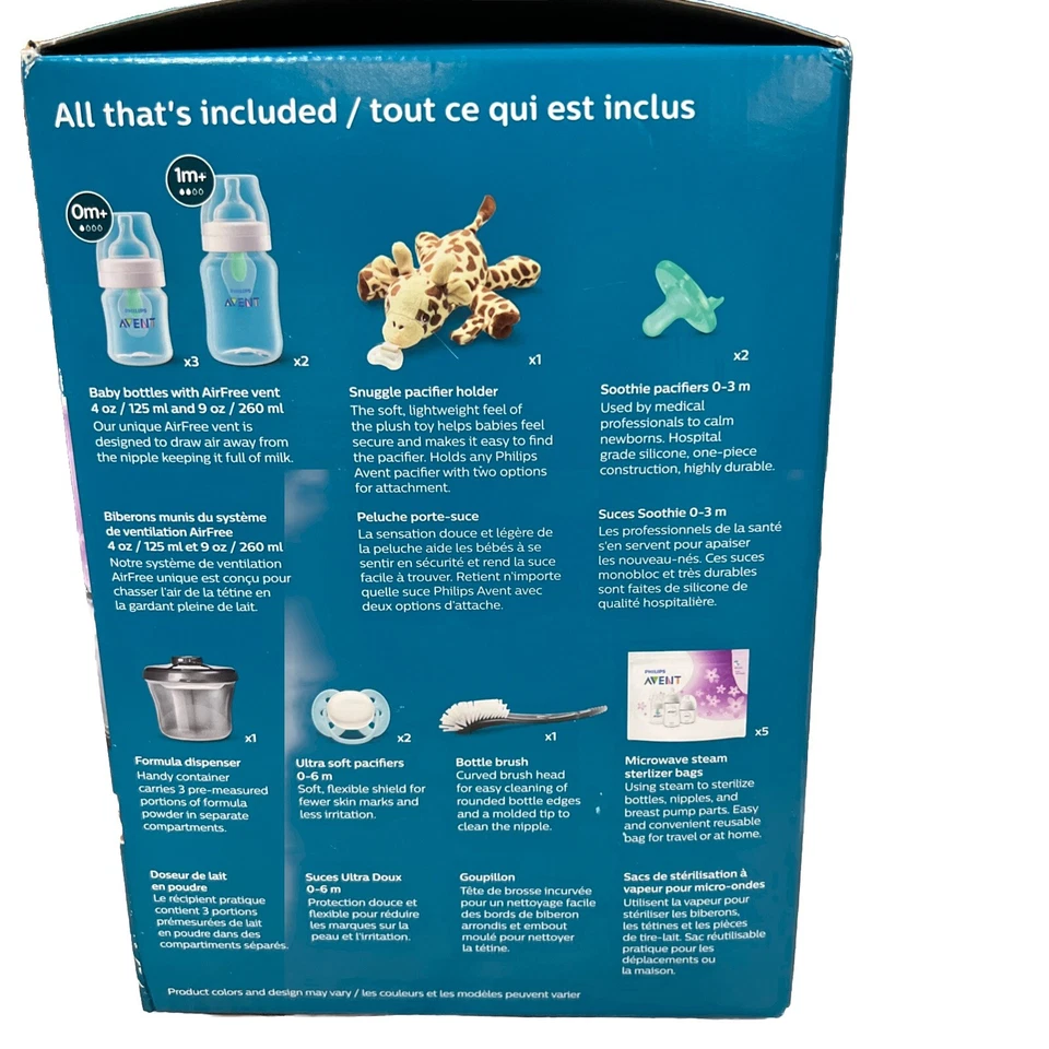 Philips Avent WelcomeBabyPack Anti-Colic 3 4oz Bottles,2 9oz Bottles Plus More - Image 2 of 2