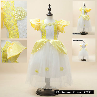 Prinzessin Schönes Kleid Braut Karneval Maske Belle Girl Dress up PRINC10