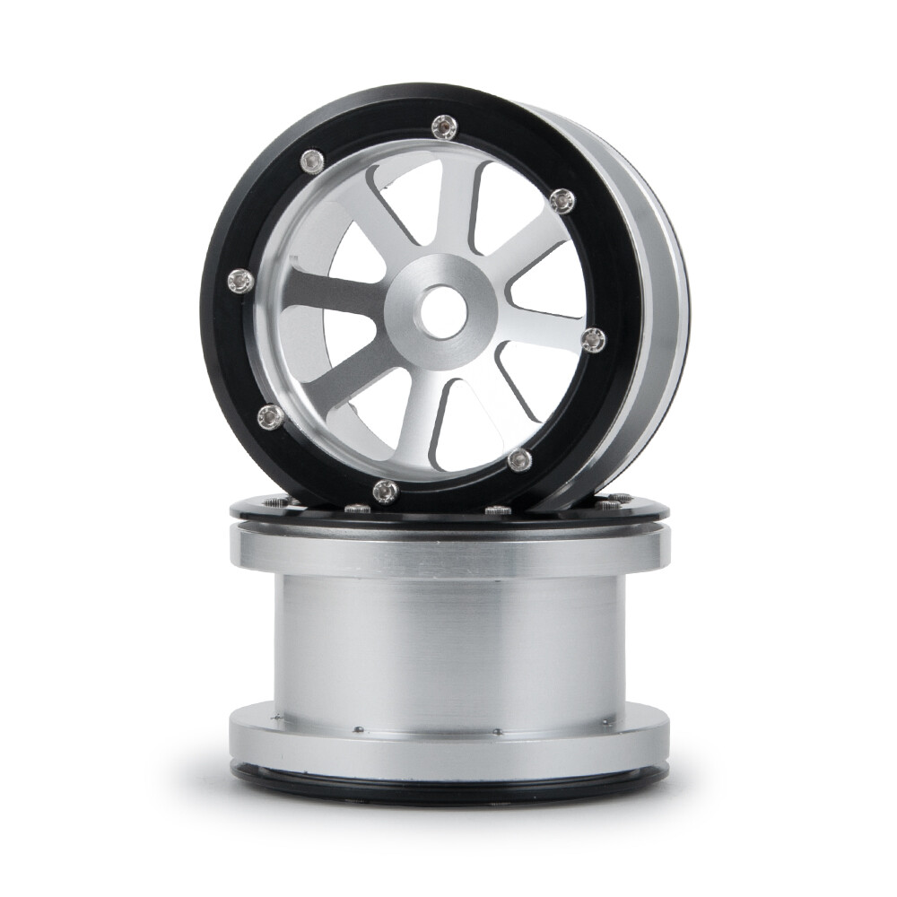 4-Piece Metal Beadlock Wheel Rims For 1/10 RC Crawlers - Fits Axial Wraith, TRX-4, D90