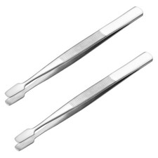 Tweezers for Women Anti- Static Flat Wide Tip Stamps Knurled Handle Crafts