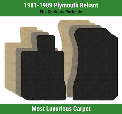 Lloyd Luxe Front Row Carpet Mats for 1981-1989 Plymouth Reliant 