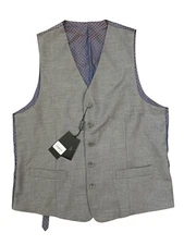 New Bachrach Grey Nottingham Suit Separate Vest Size S