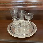 Decorated Etched Clear Glassware Sets For Dinning (Individual glasses available)