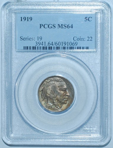 1919 P PCGS MS64 Buffalo Nickel - 第 1/2 張圖片