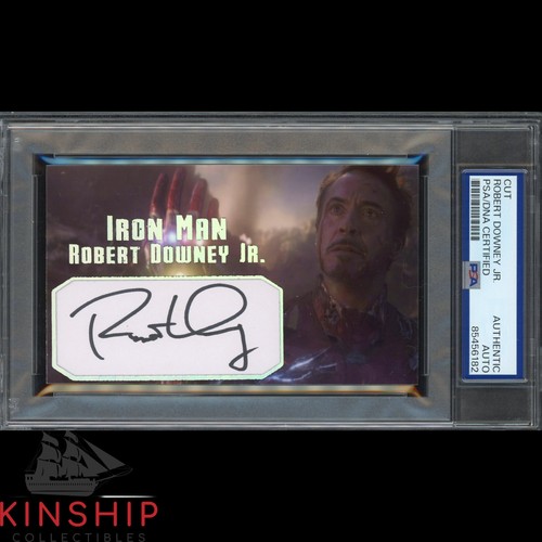 Robert Downey Jr signed Cut 3x5 Custom Card PSA DNA Slab Iron Man Auto C4461 - 第 1/2 張圖片