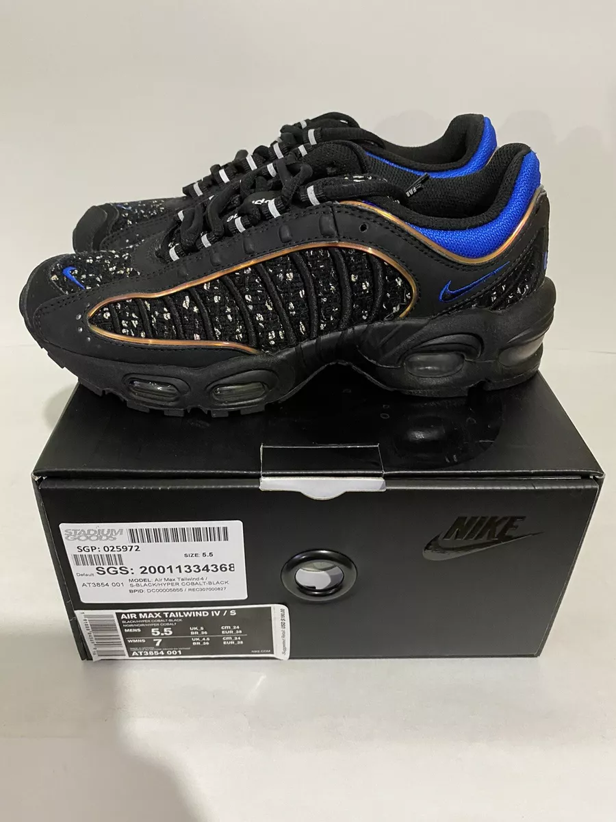 con las manos en la masa Felicidades bostezando Supreme X Nike Air Max Tailwind 4/S Size 5.5 Black Hyper Cobalt | eBay