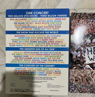 Live 8 concert (DVD, 2005) Missing Disc TWO 94634198295| eBay