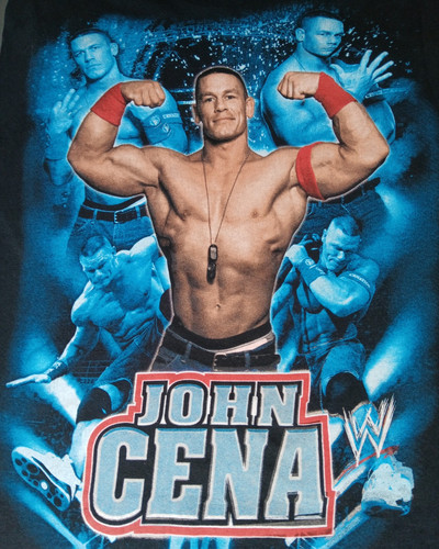 VTG WWE John Cena Adult Small T-shirt Wrestling Tee Black Big Graphic - Picture 3 of 7