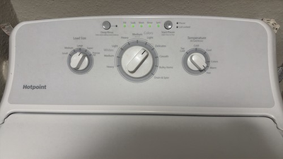 #ad GE HOTPOINT® 3.8 CU. FT. CAPACITY WASHER WITH STAINLESS STEEL BASKET $350.00