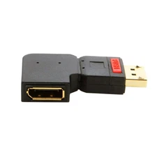 Right Angled 90 Degree DisplayPort Male to Female Extension Adapter Standard ...