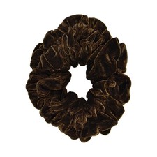Brown Jumbo Velvet Scrunchy Brown