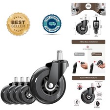 3 Inch Caster Wheels for Office Chairs - Heavy-Duty, Quick Installation