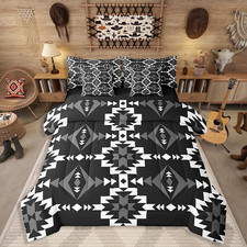 Southwestern Aztec Queen Bedding Set, 7-Piece Navajo Comforter Sheet Set