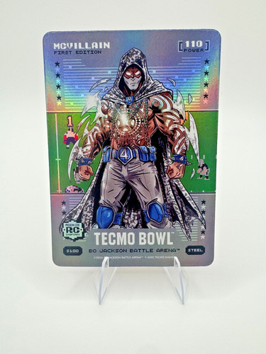 Bo Jackson Battle Arena Tecmo TETOROIA MCMILLAN - McVillain STEEL FOIL ROOKIE