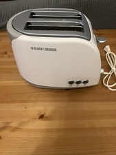 BLACK DECKER 2-Slice Toaster White Vintage Tested Works Great