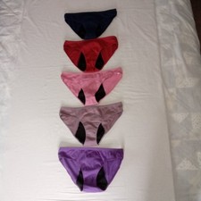 5 Pack Women's Period Panties Leakproof Menstrual Underwear Bikini Panty XL NWOT