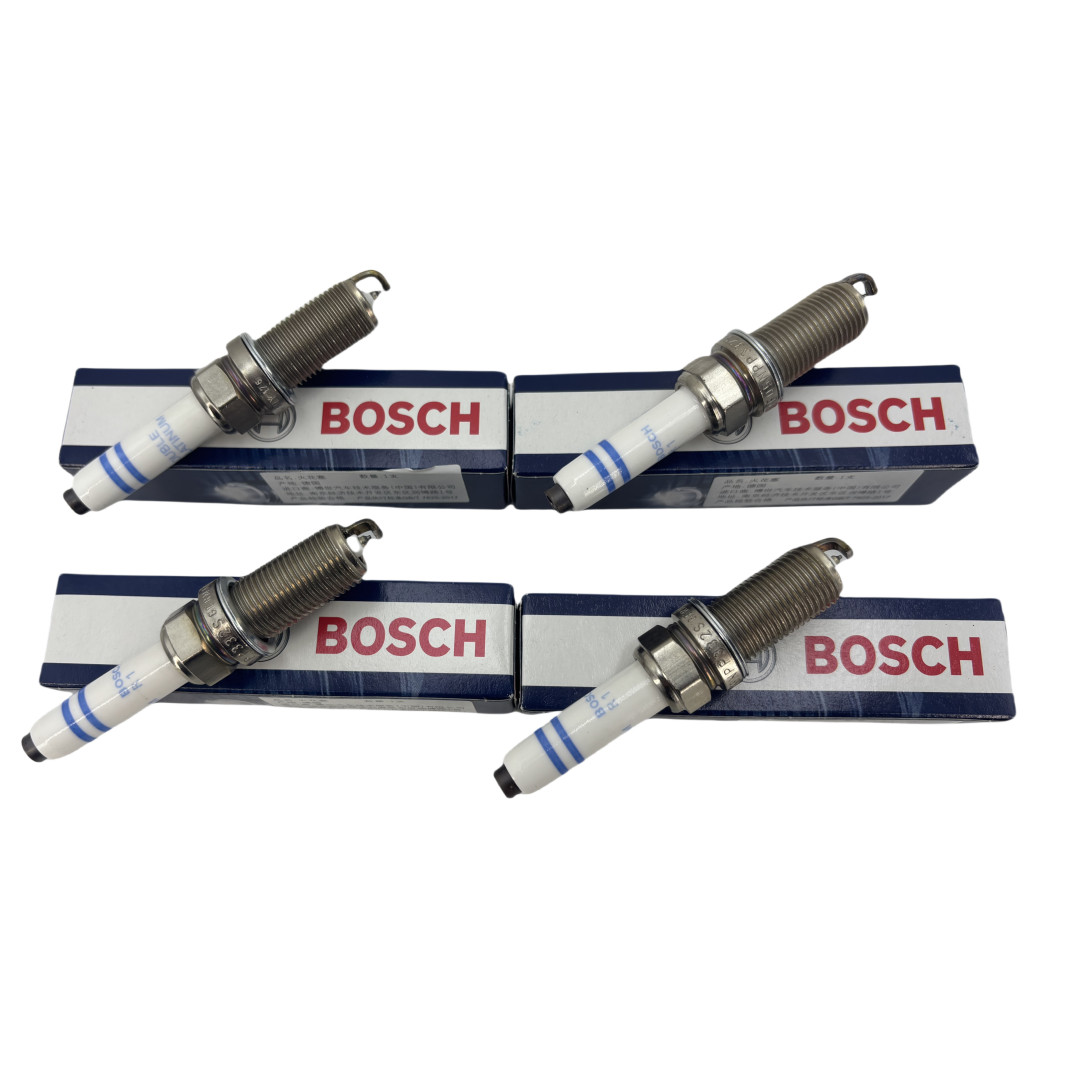 Bosch 8160 Set of 4 Double Platinum Spark Plug For A3 A4 A6 Q5 Q7 Macan GTI Golf